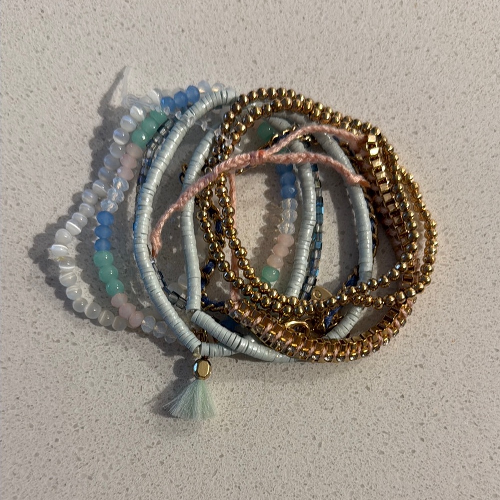 Elegant Multicolor Beaded Bracelet Set